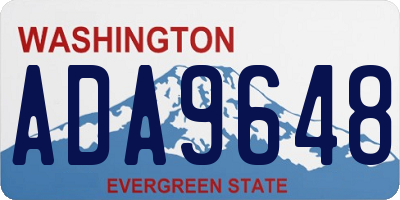WA license plate ADA9648