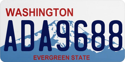 WA license plate ADA9688