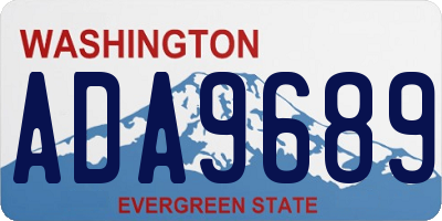 WA license plate ADA9689