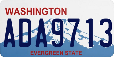 WA license plate ADA9713