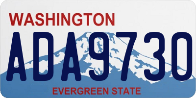 WA license plate ADA9730
