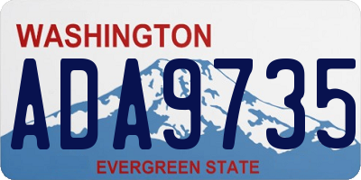 WA license plate ADA9735