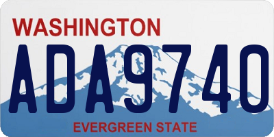 WA license plate ADA9740
