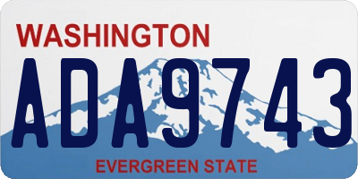 WA license plate ADA9743