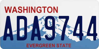 WA license plate ADA9744