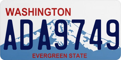 WA license plate ADA9749