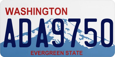 WA license plate ADA9750