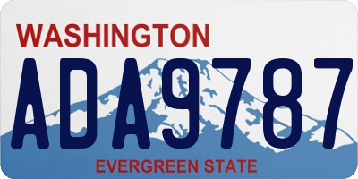 WA license plate ADA9787