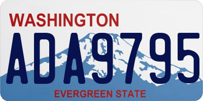 WA license plate ADA9795