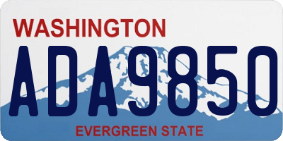 WA license plate ADA9850
