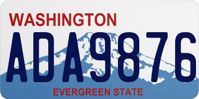 WA license plate ADA9876
