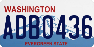 WA license plate ADB0436