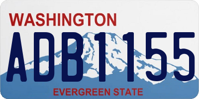 WA license plate ADB1155