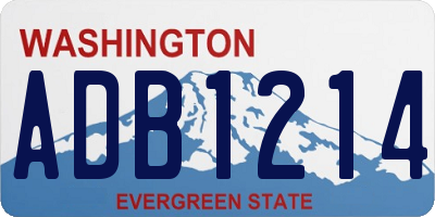 WA license plate ADB1214