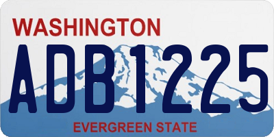 WA license plate ADB1225