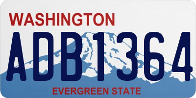 WA license plate ADB1364