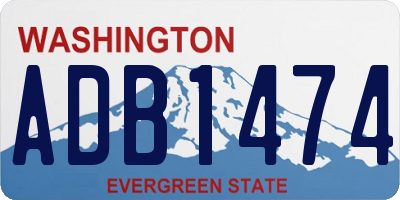WA license plate ADB1474