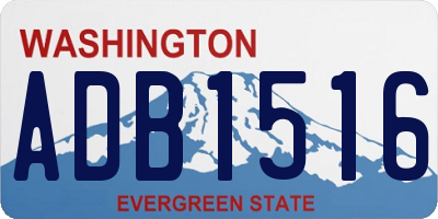 WA license plate ADB1516