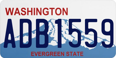 WA license plate ADB1559