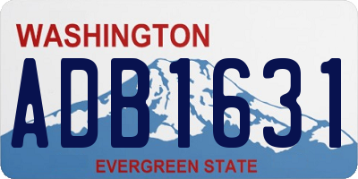 WA license plate ADB1631