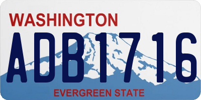 WA license plate ADB1716