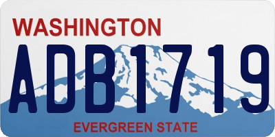 WA license plate ADB1719