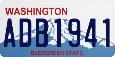 WA license plate ADB1941