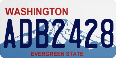 WA license plate ADB2428
