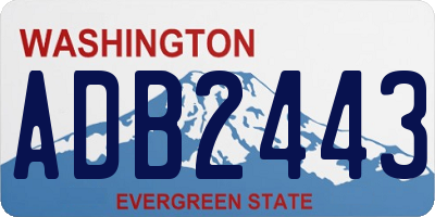 WA license plate ADB2443