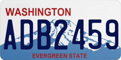 WA license plate ADB2459