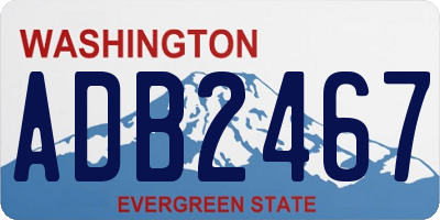 WA license plate ADB2467