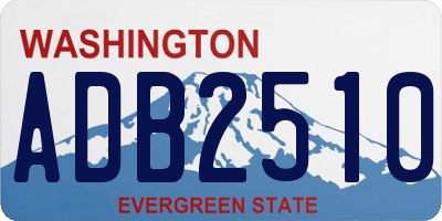 WA license plate ADB2510