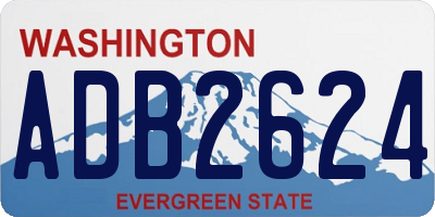 WA license plate ADB2624