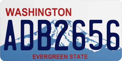 WA license plate ADB2656