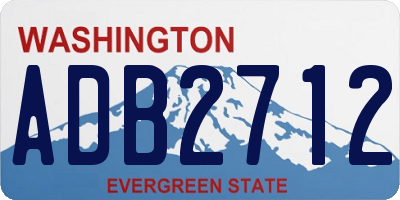 WA license plate ADB2712