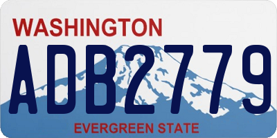 WA license plate ADB2779