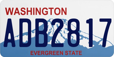 WA license plate ADB2817