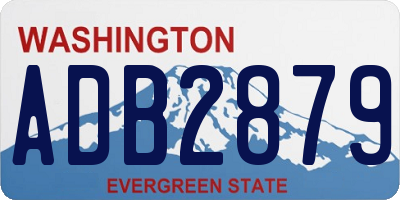 WA license plate ADB2879