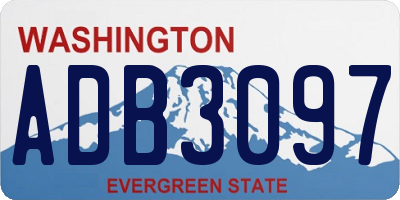 WA license plate ADB3097