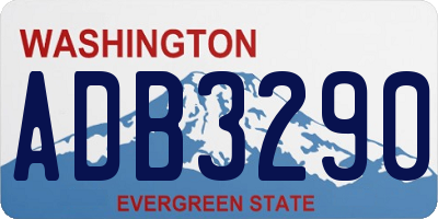 WA license plate ADB3290