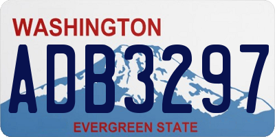 WA license plate ADB3297