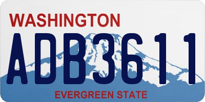 WA license plate ADB3611