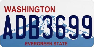 WA license plate ADB3699