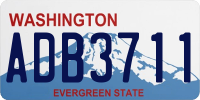 WA license plate ADB3711