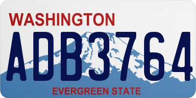 WA license plate ADB3764