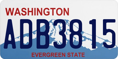 WA license plate ADB3815