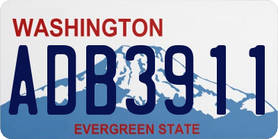 WA license plate ADB3911