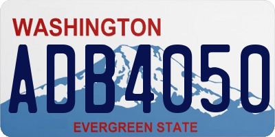 WA license plate ADB4050