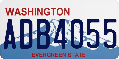 WA license plate ADB4055