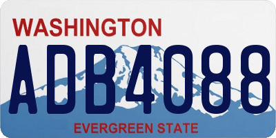 WA license plate ADB4088